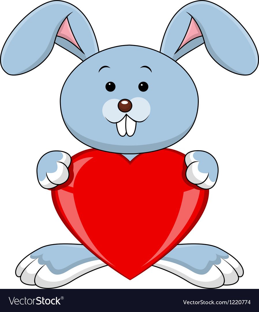 Кролик с сердечком картинки