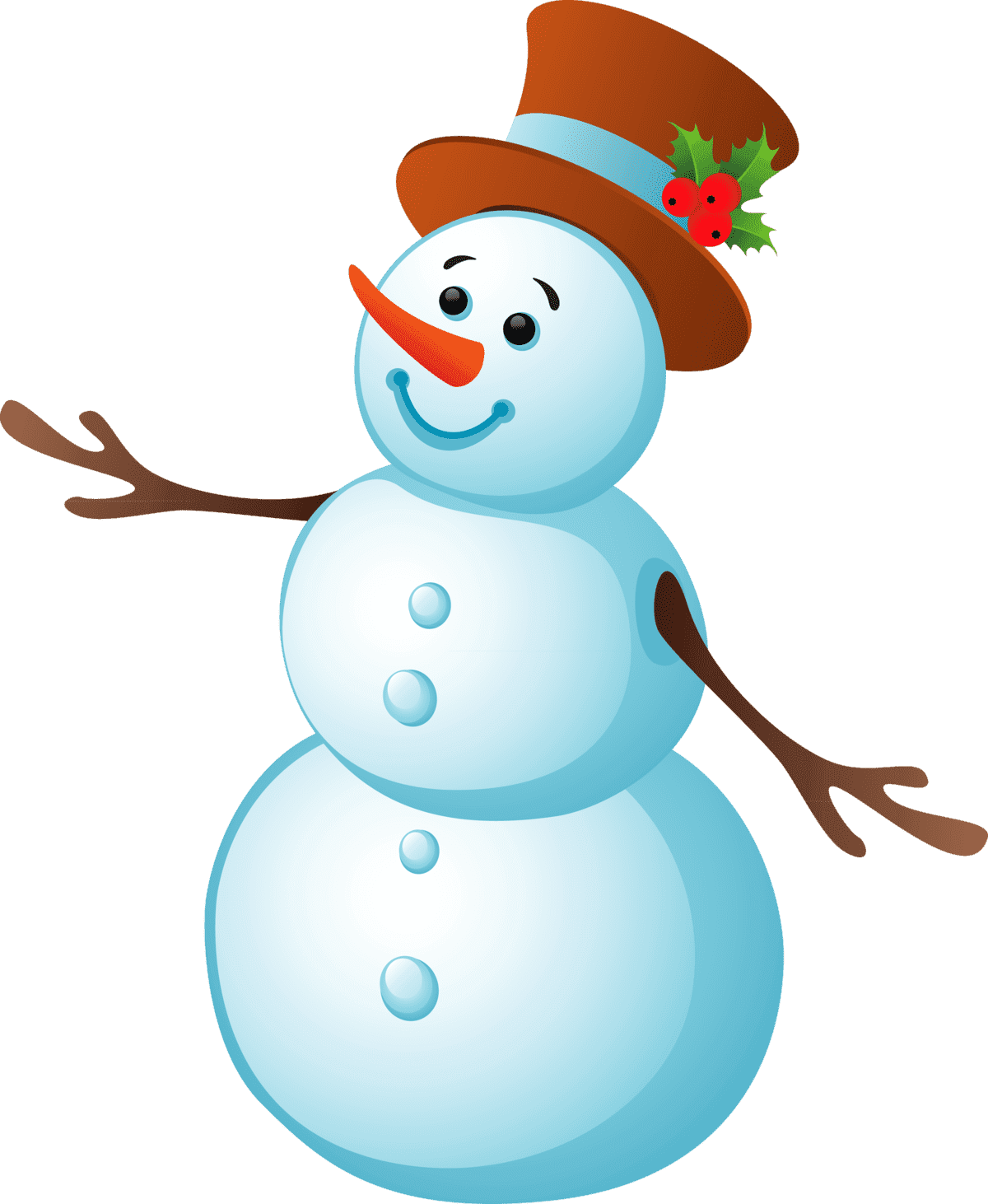 Снеговик на прозрачном фоне