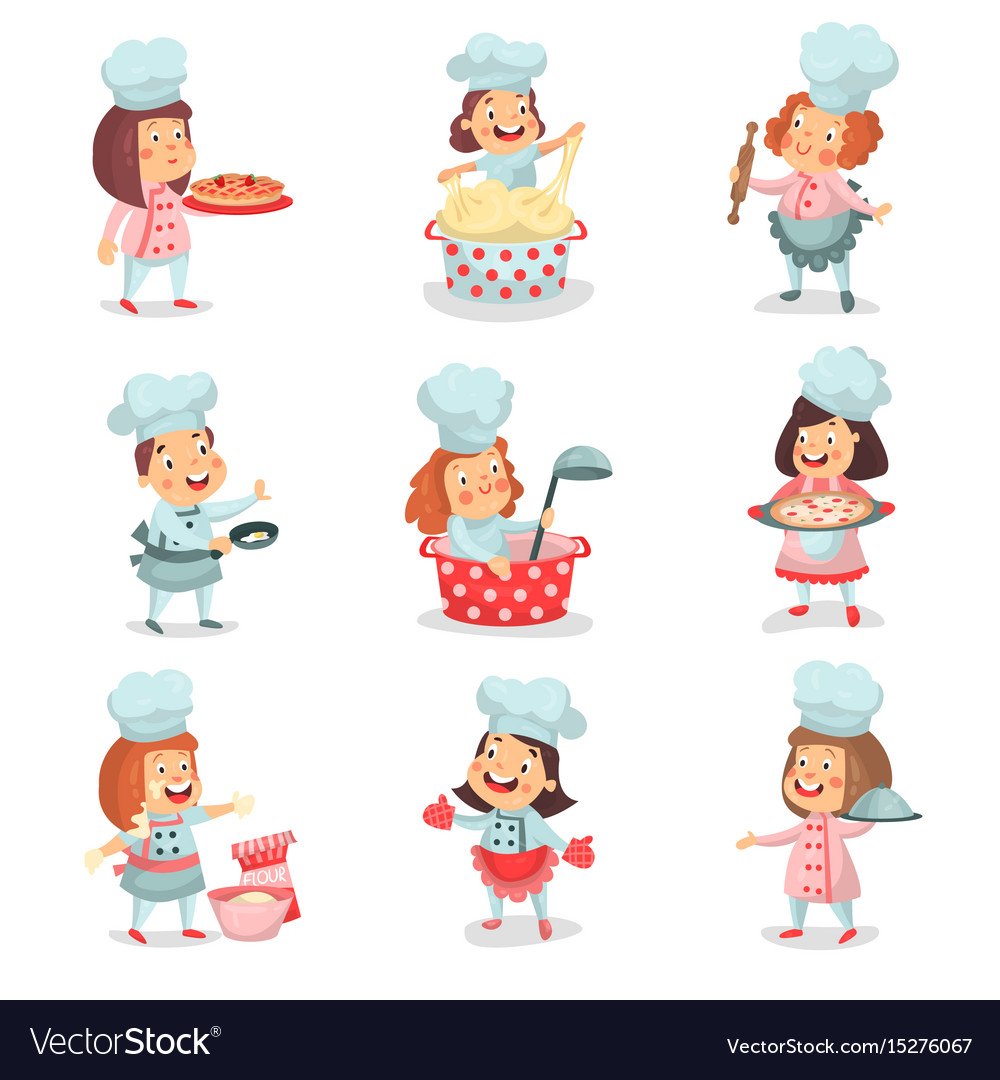 Мальчик и девочка поварята