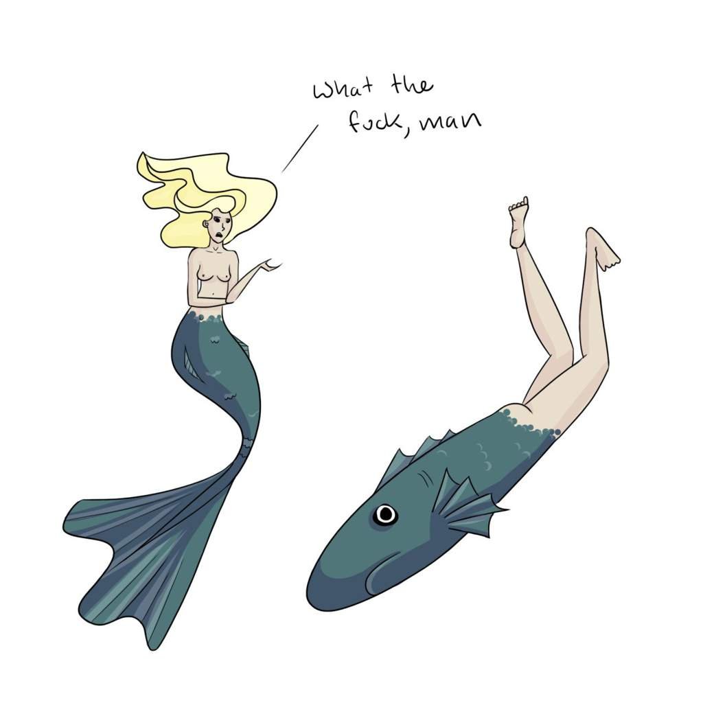 Рыба с ногами Русалка