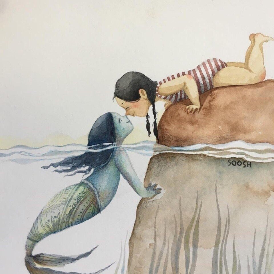 Soosh художник Русалка