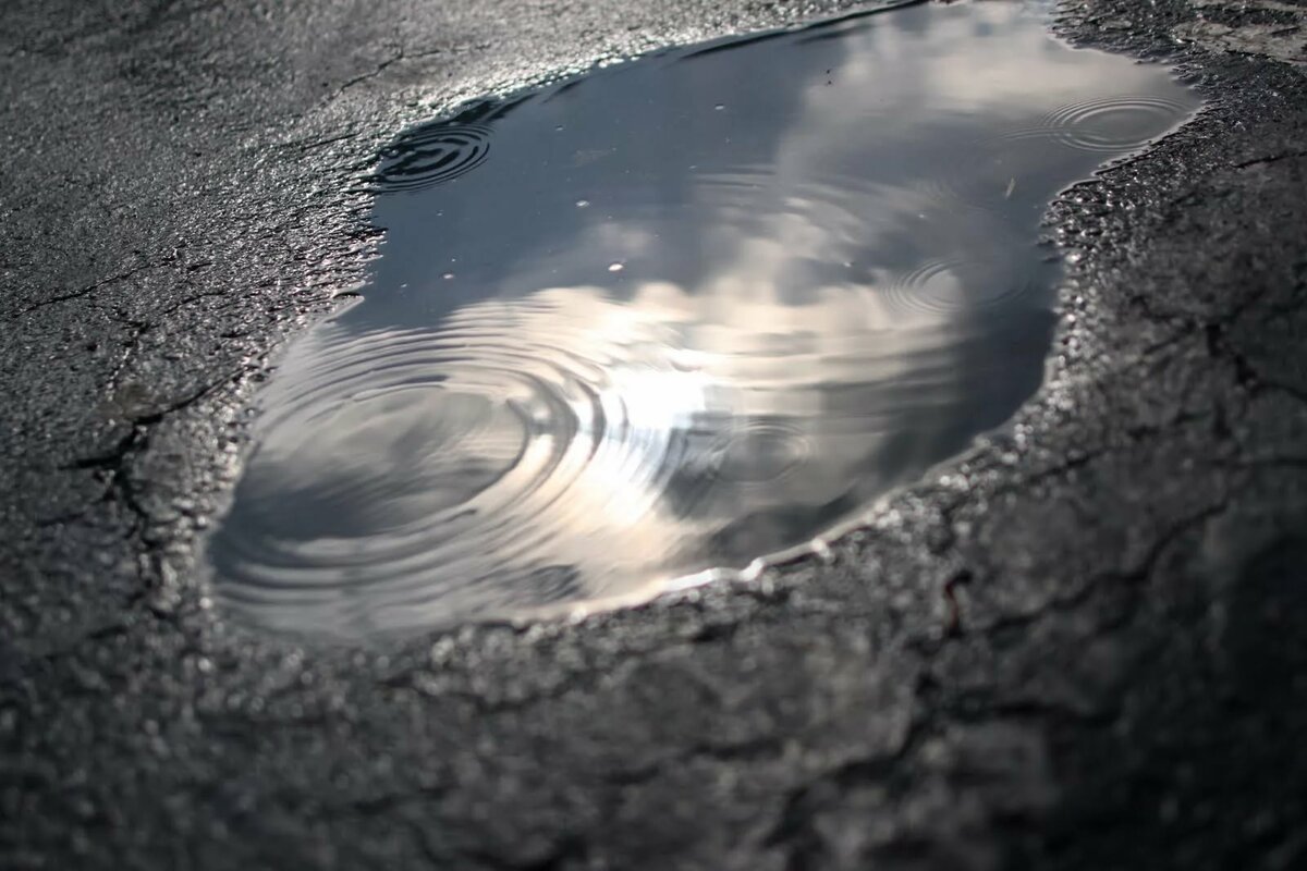 Красивая лужа