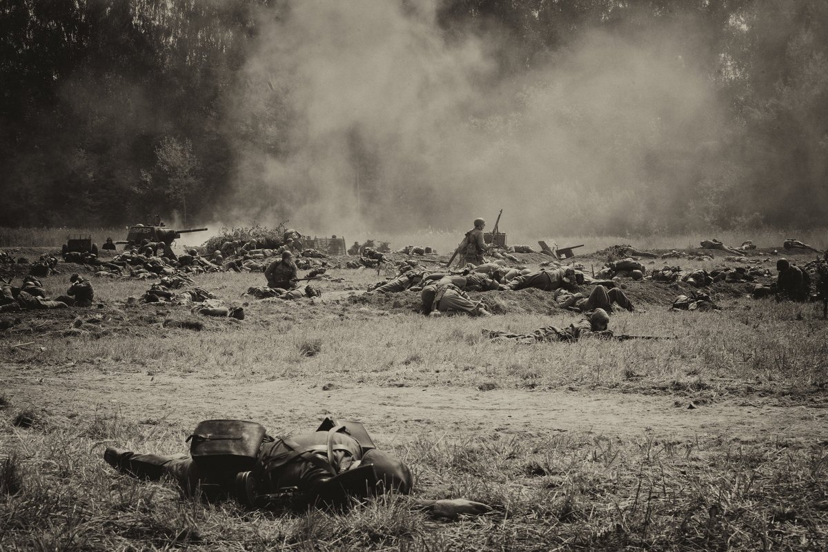 Поле боя после битвы ВОВ