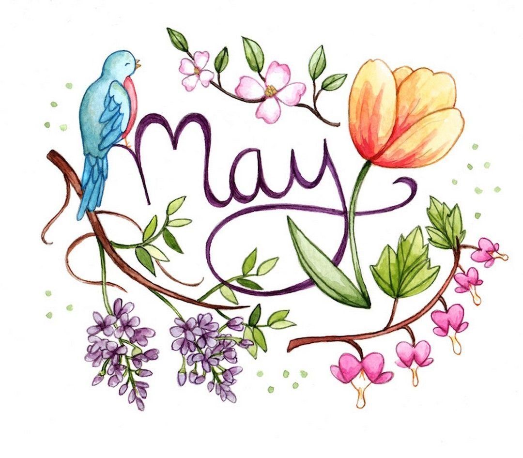 Весенние рисунки для ежедневника