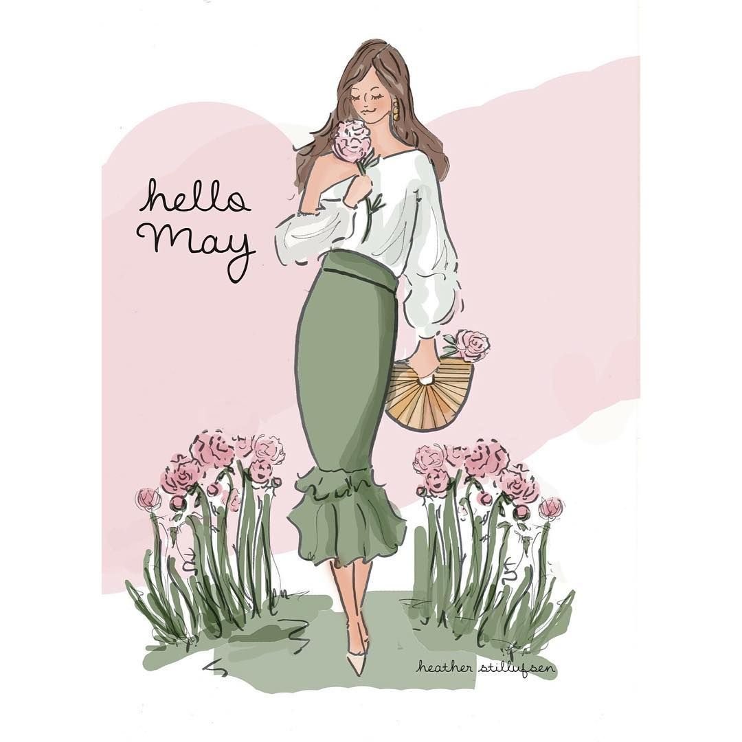 Девушка май рисунок