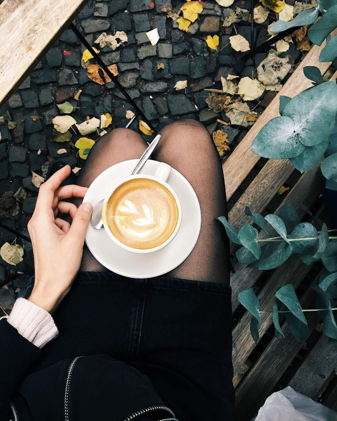 Осень кофе девушка