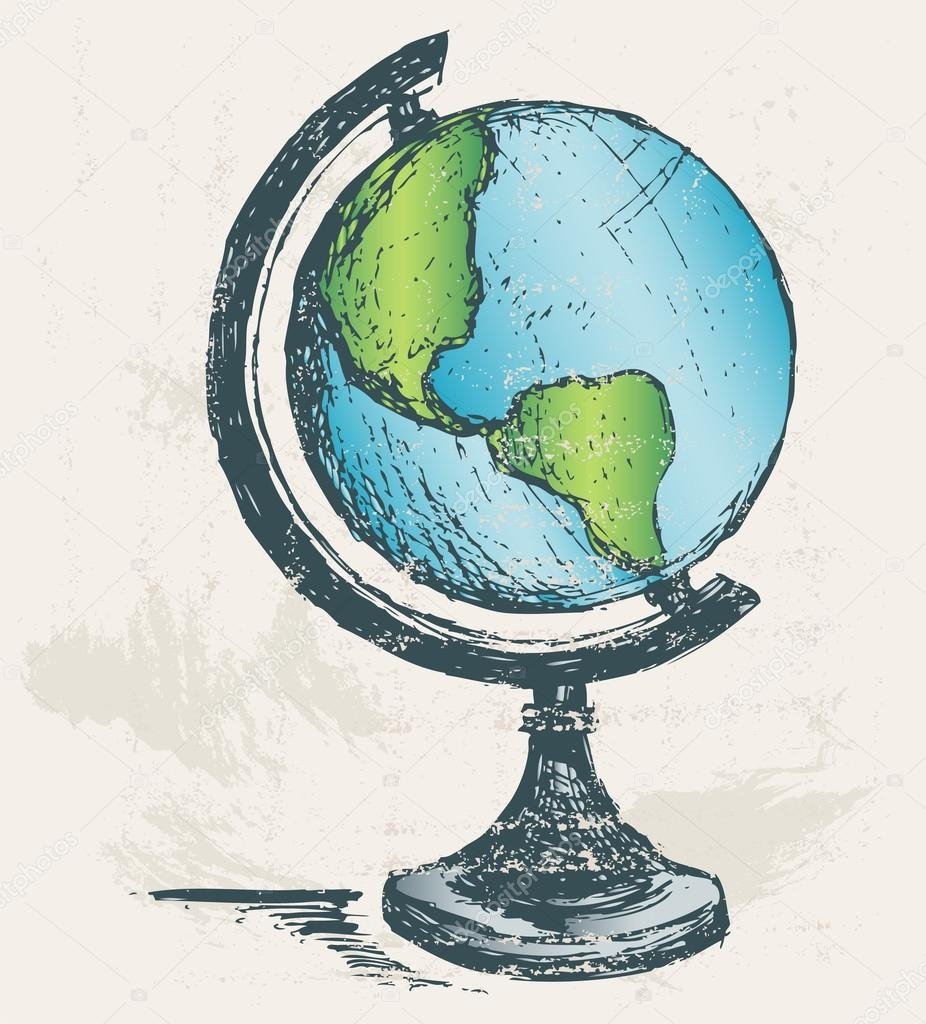 Маленький Глобус рисунок