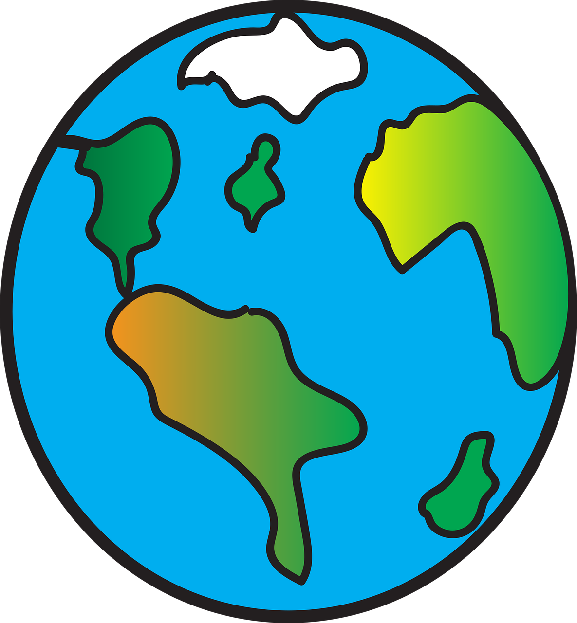 Глобус мультяшный