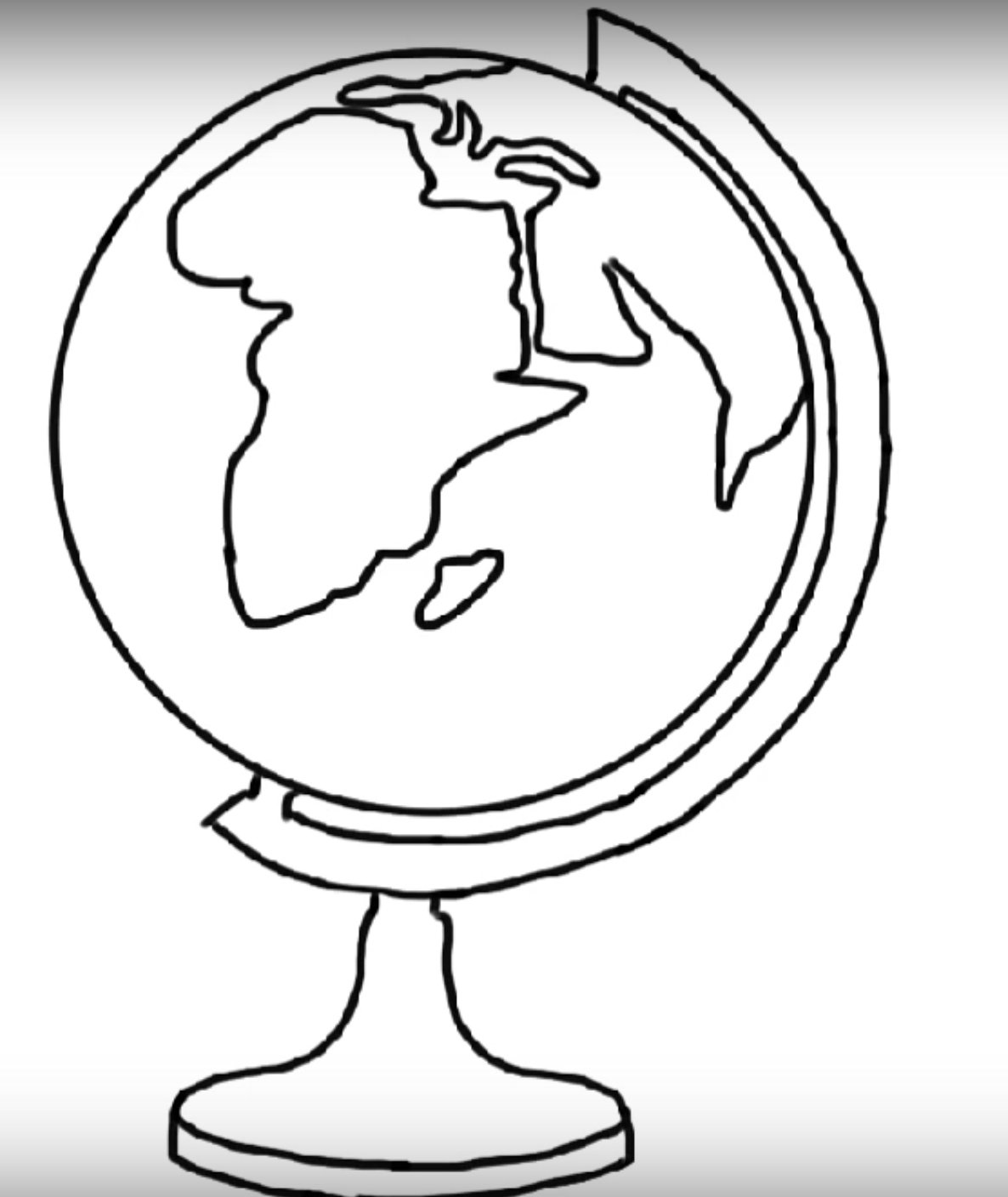 Глобус раскраска для детей