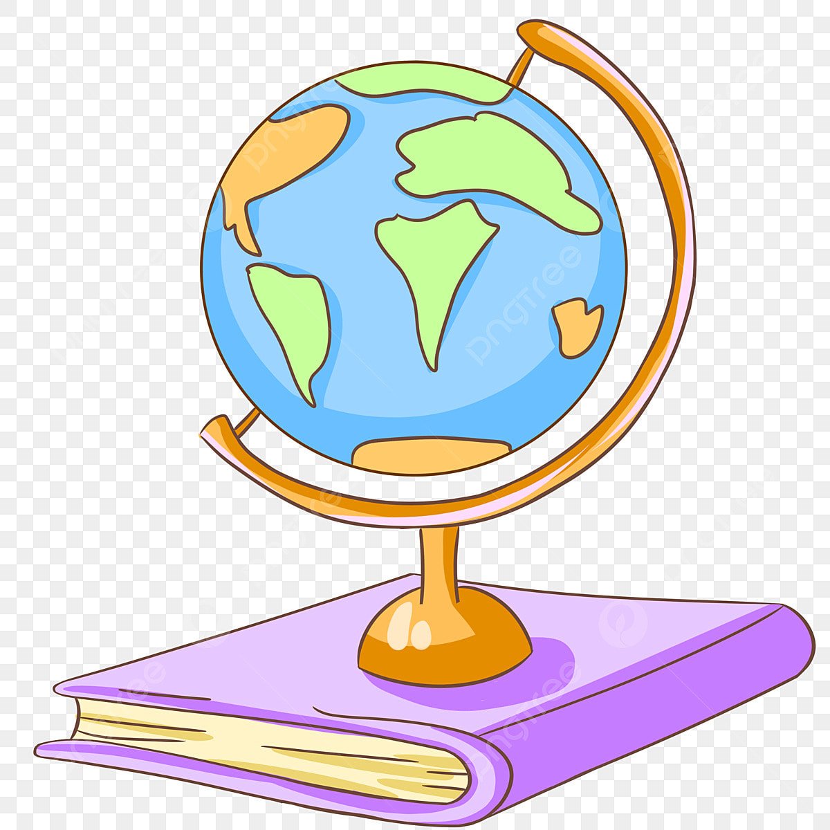 Глобус на белом фоне мультяшный