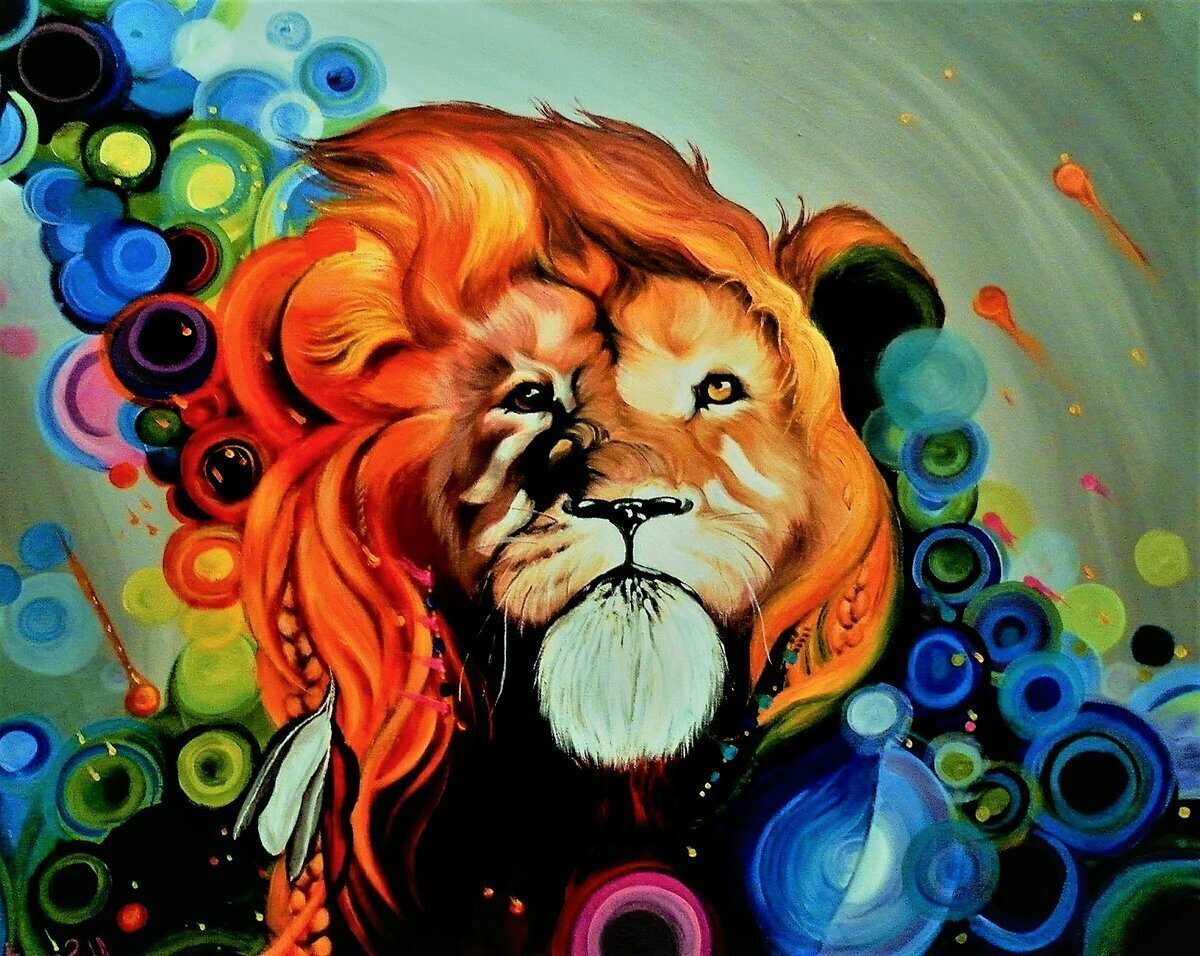 Лев рисунок