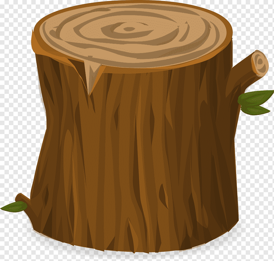 Пенек на белом фоне