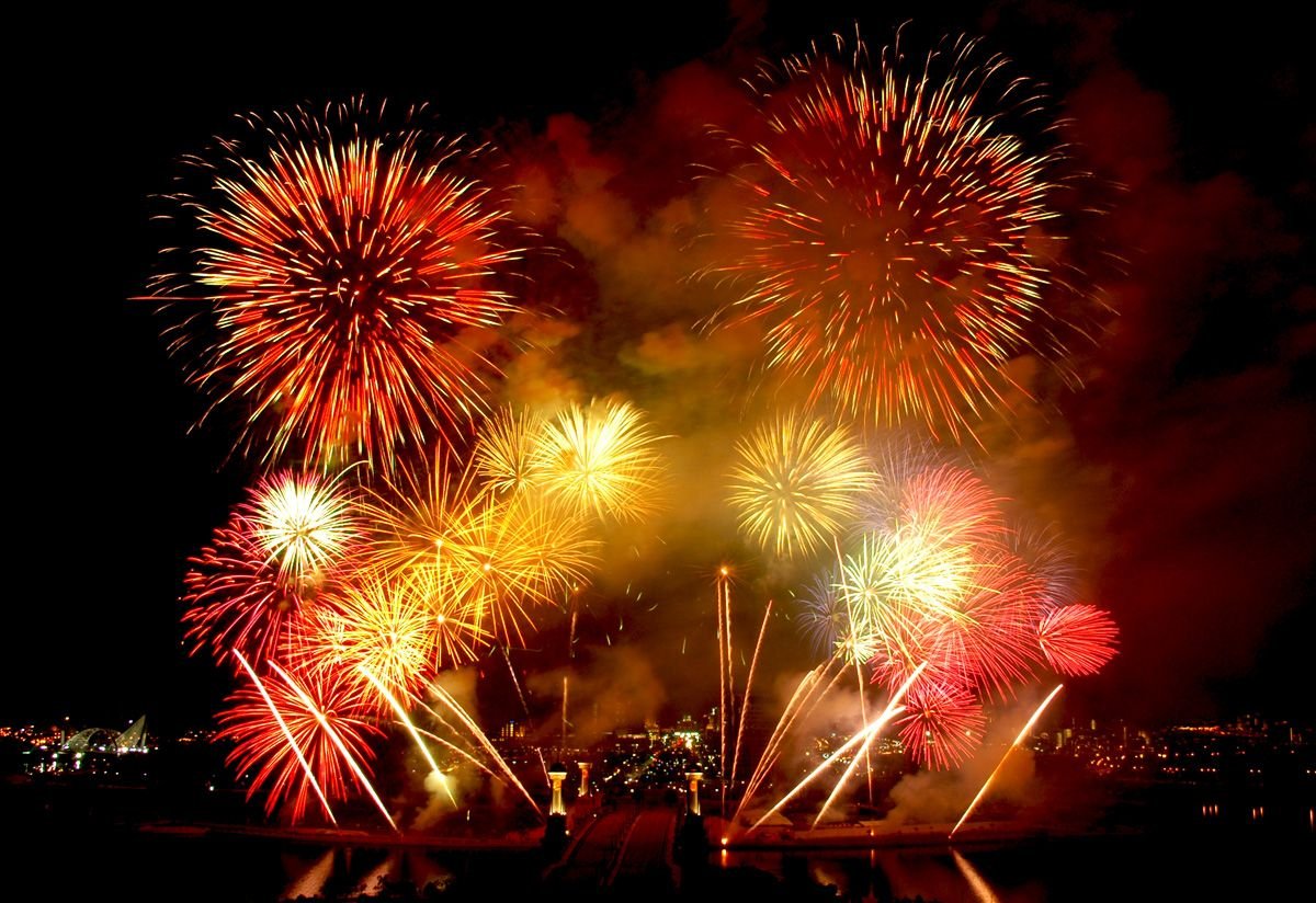 Салют открытка