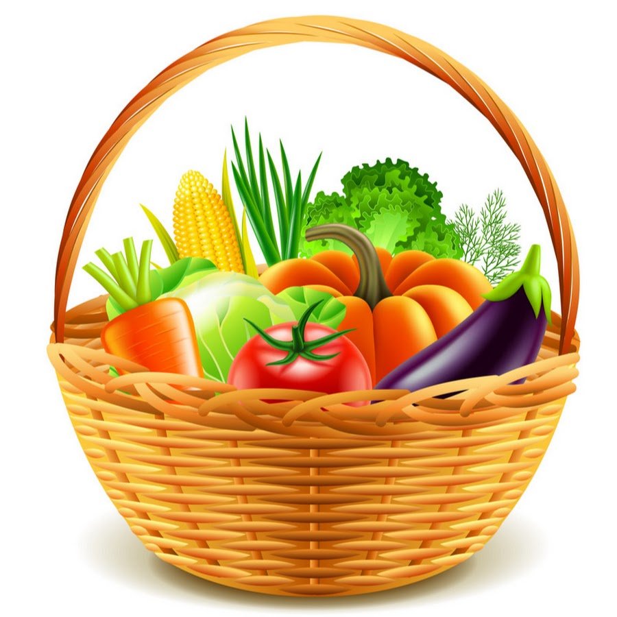 Корзинка с овощами для детей
