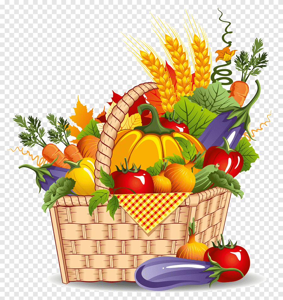 Basket with Vegetables vector simple