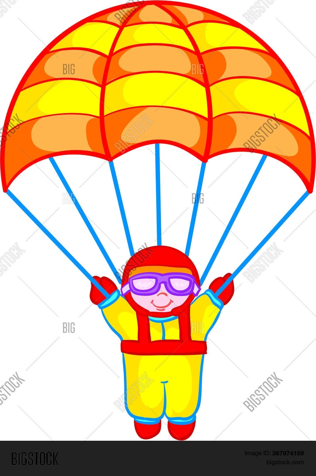 Парашютист мультяшный