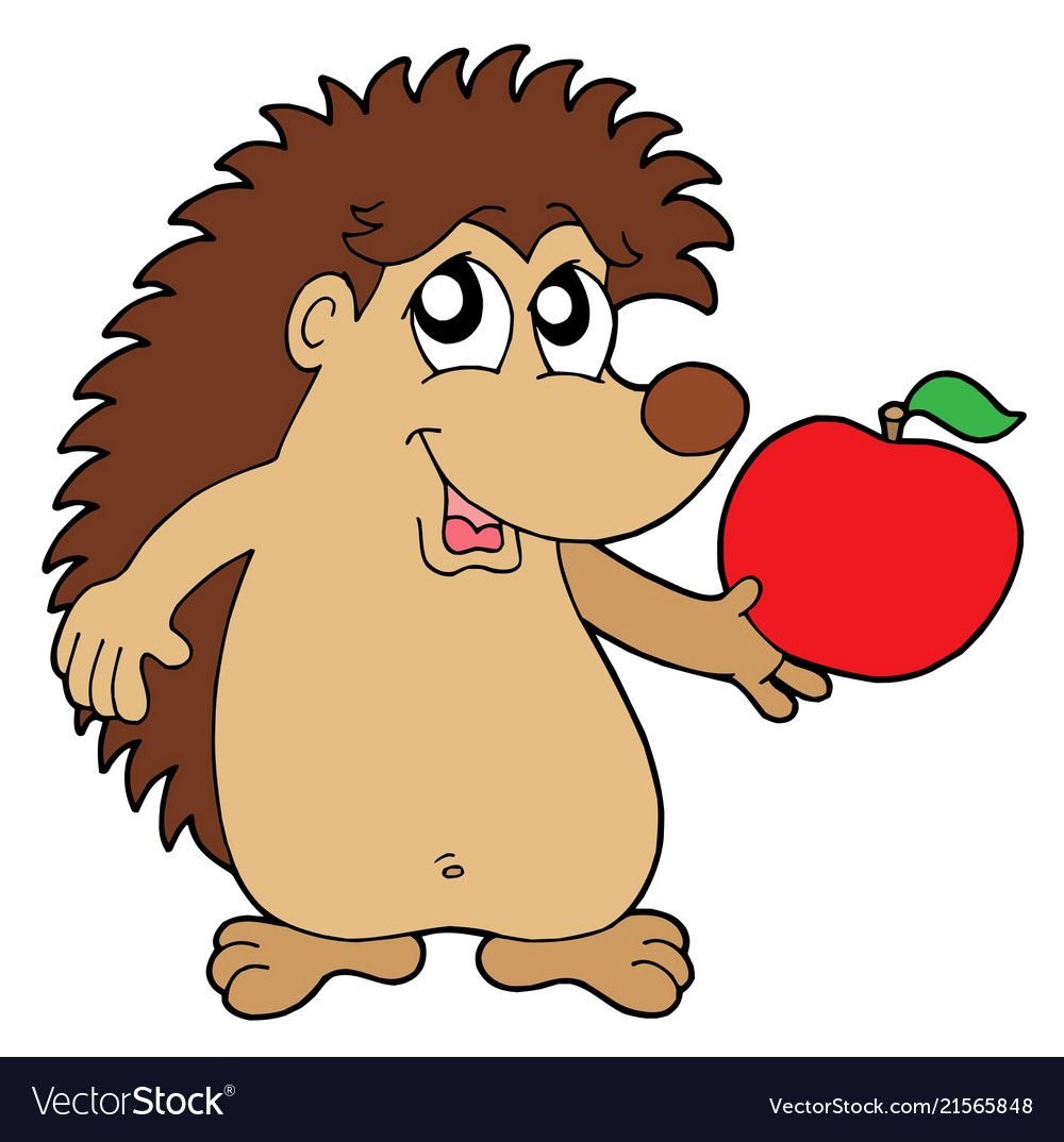 Ежик с корзинкой для детей