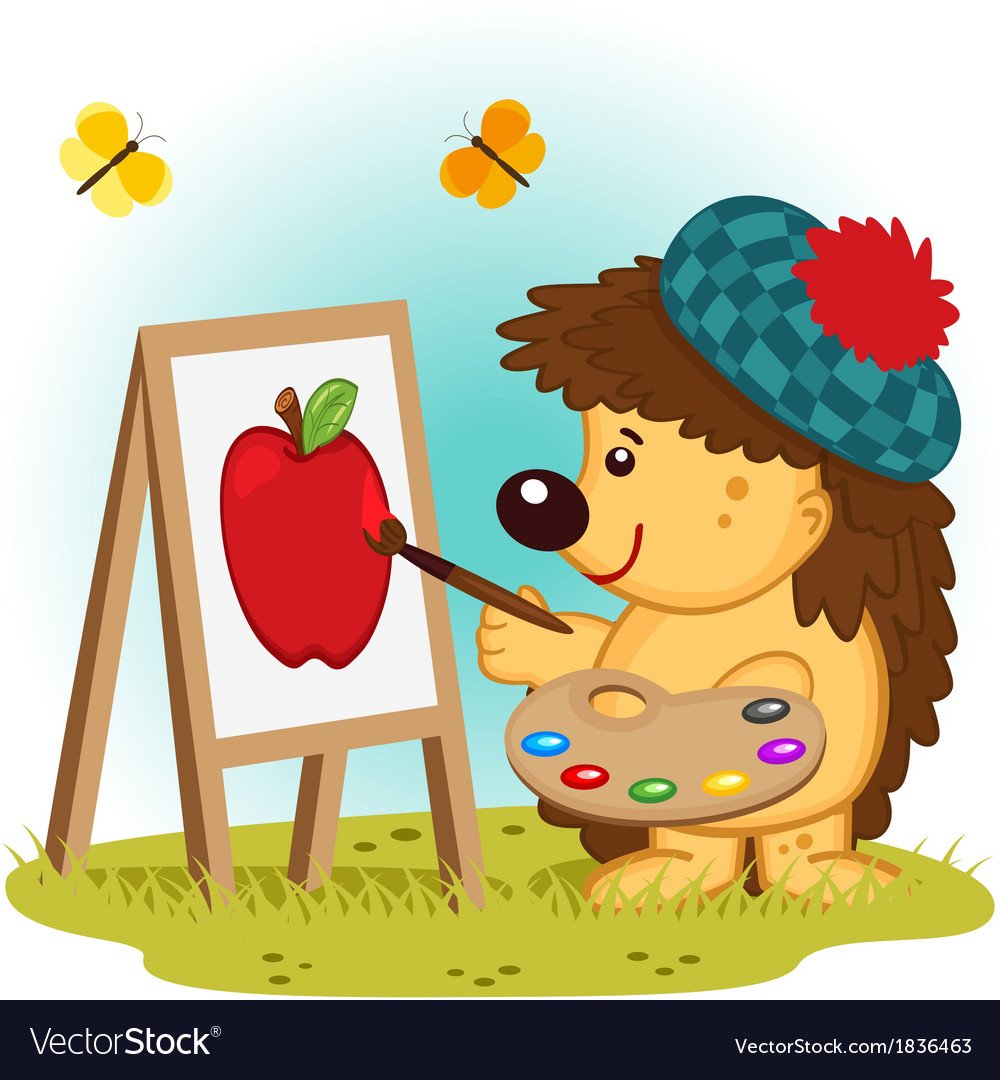 Ежик с корзинкой