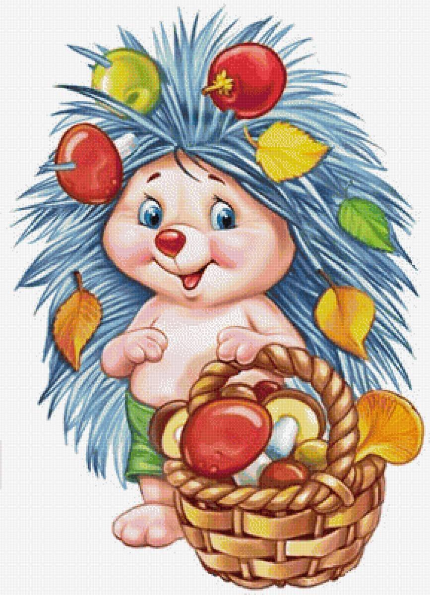 Ежик живопись