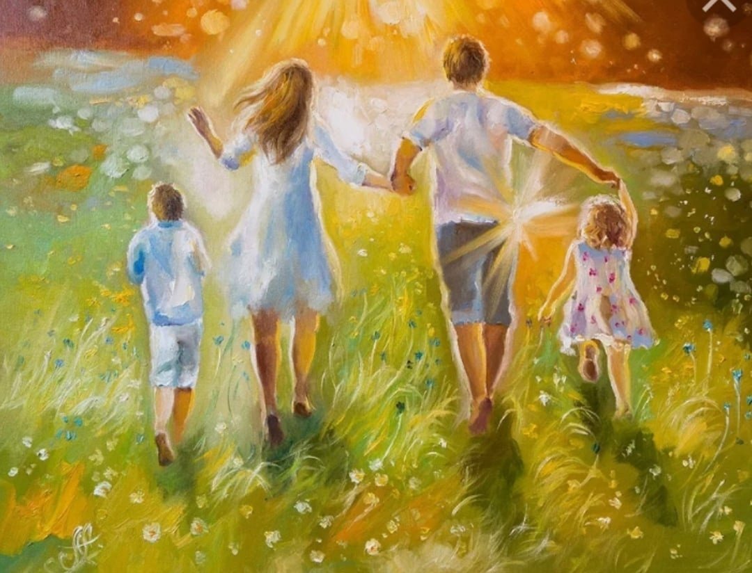 Счастливая семья рисунок