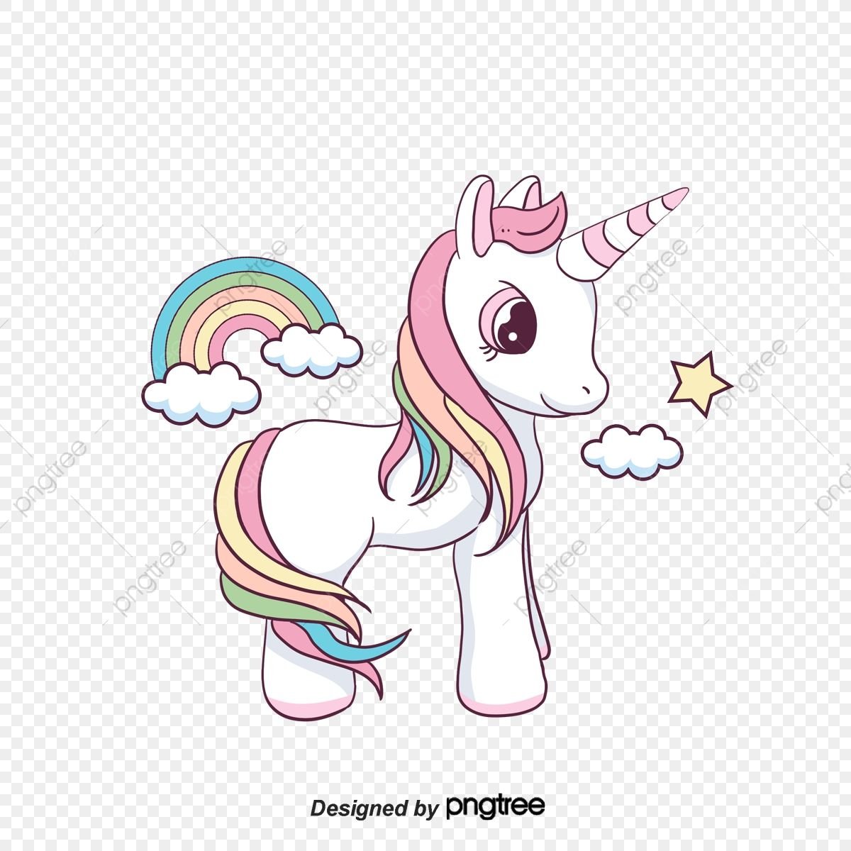 Розовый Единорог векторный