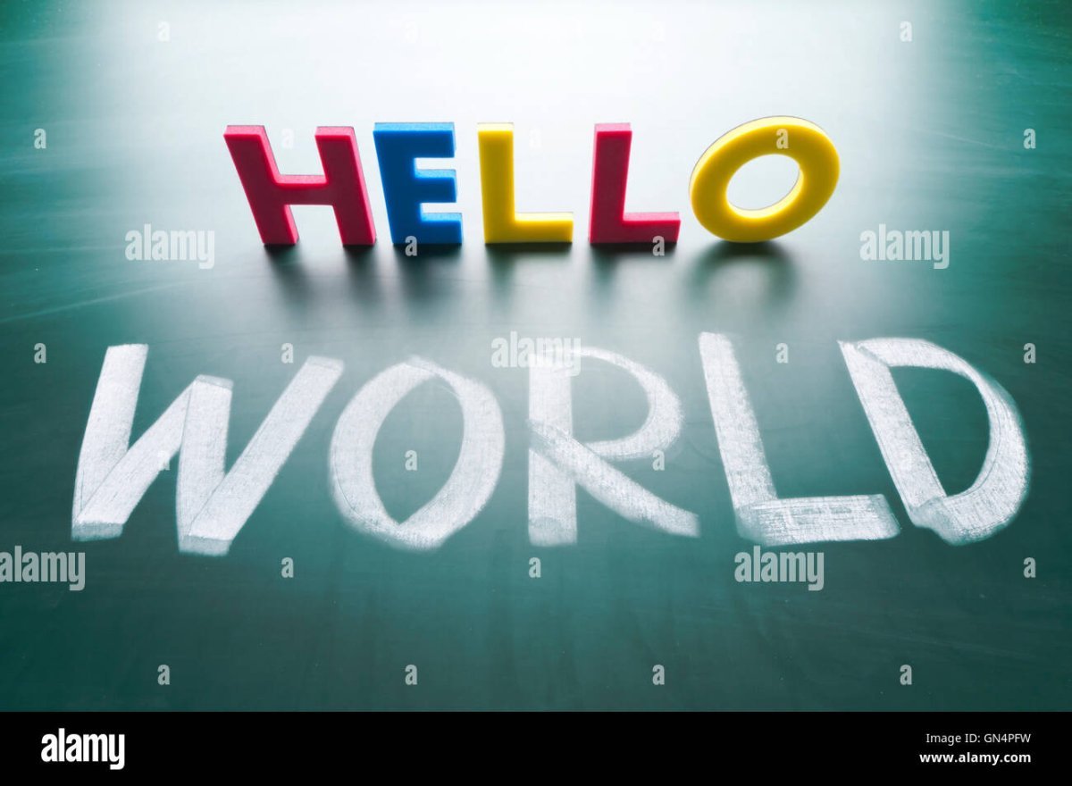 Hello World надпись