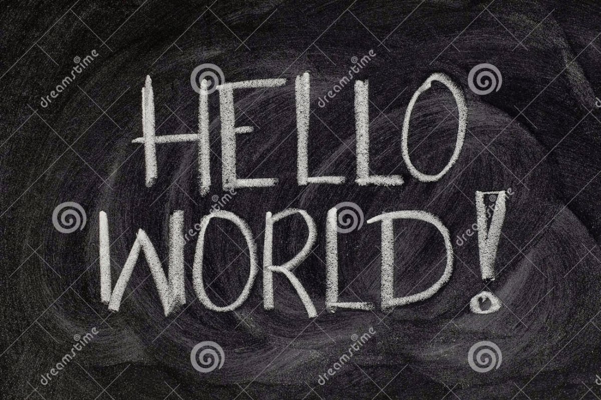 Привет мир карточка для новорожденного