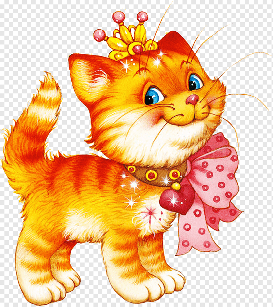 Рыжий котенок мультяшный