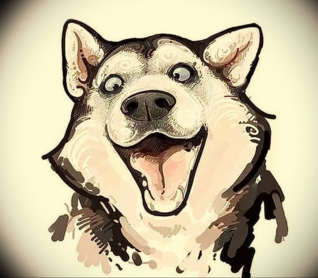 Мем собака хаски