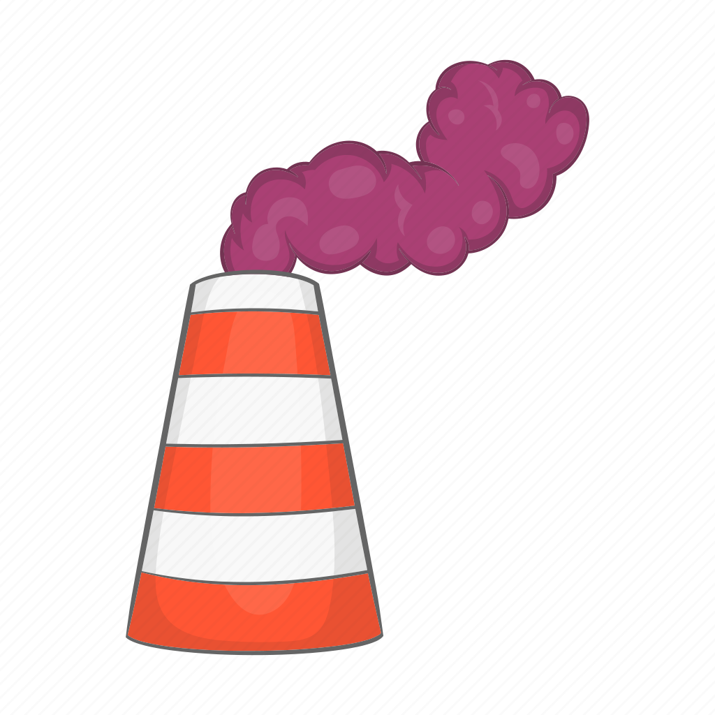 Труба завода с выбросами вектор