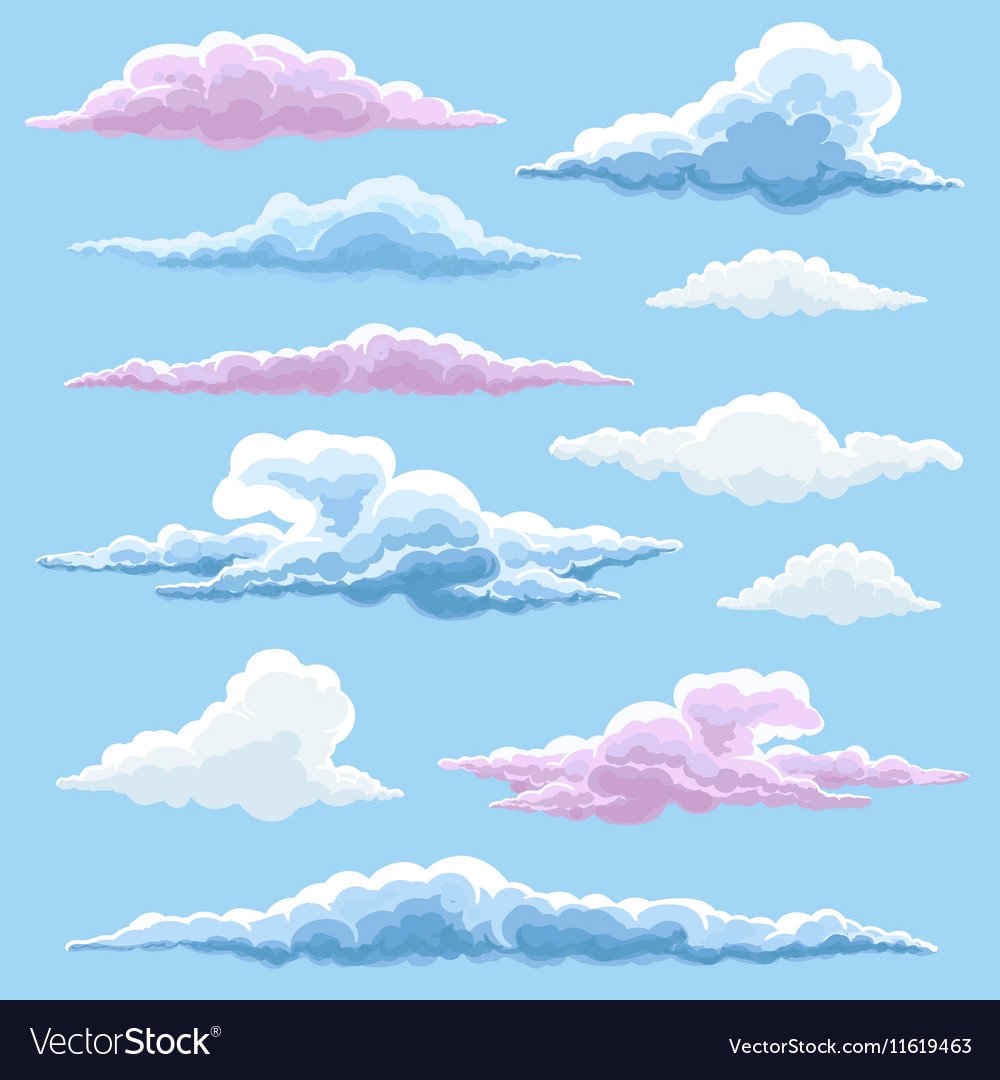 Мультяшные облака эстетично