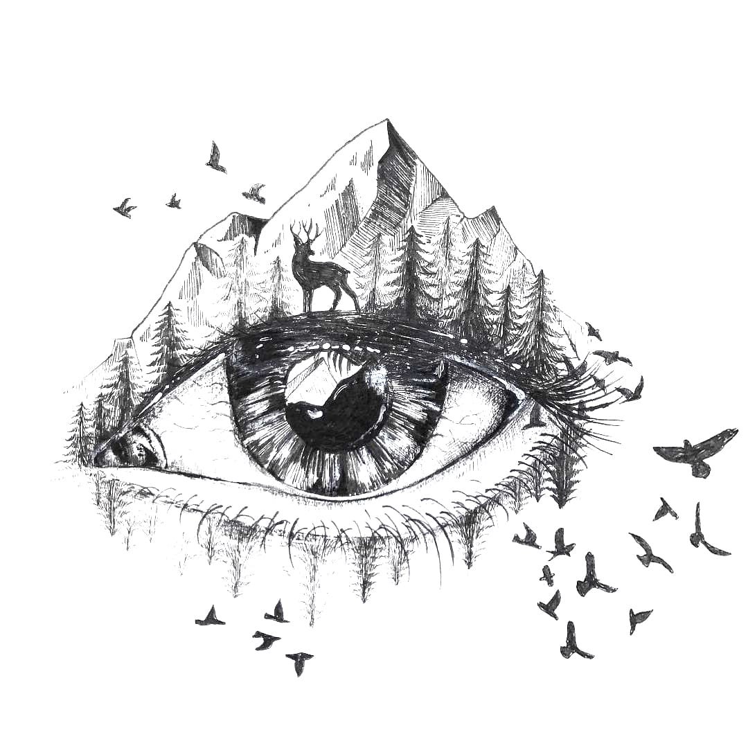 Маленькие рисунки для срисовки черной ручкой