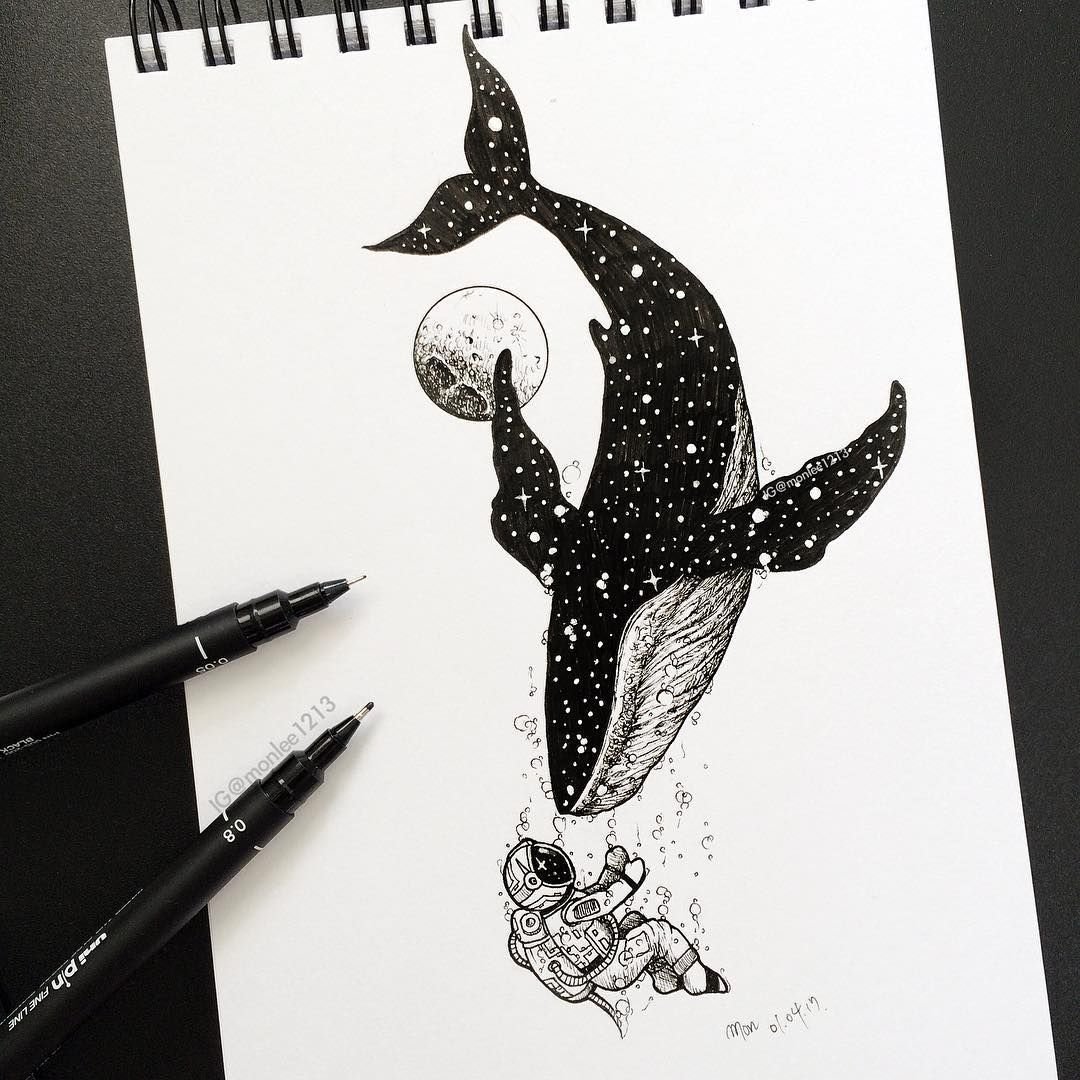 Минимализм гелевой ручкой