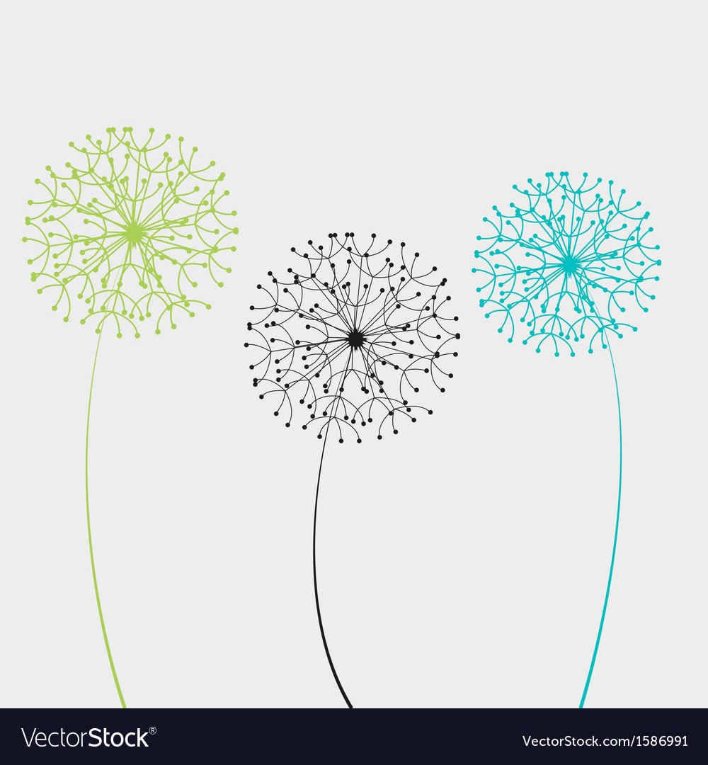 Одуванчик вектор образ