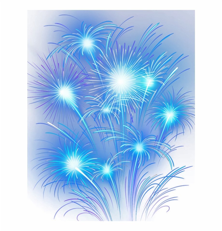 Фейерверк на прозрачном фоне