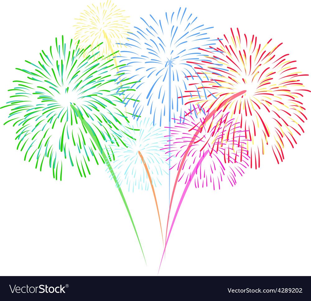 Фейерверк на белом фоне вертикальное