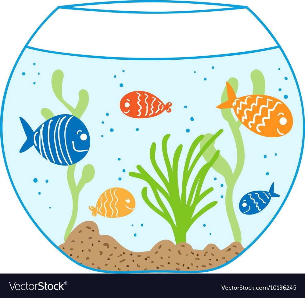 Рыба в аквариуме рисунок