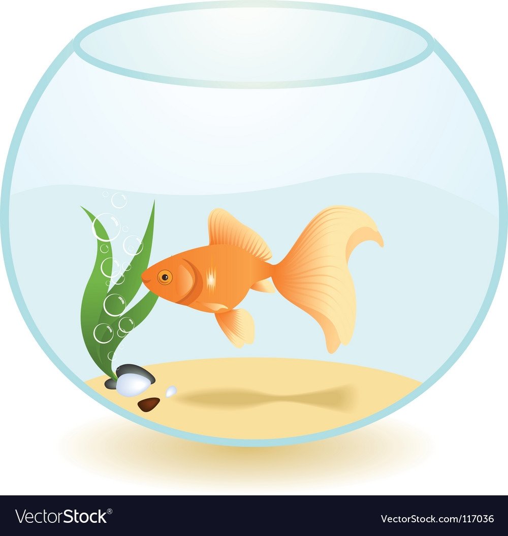 Иллюстрация рыбки в аквариуме