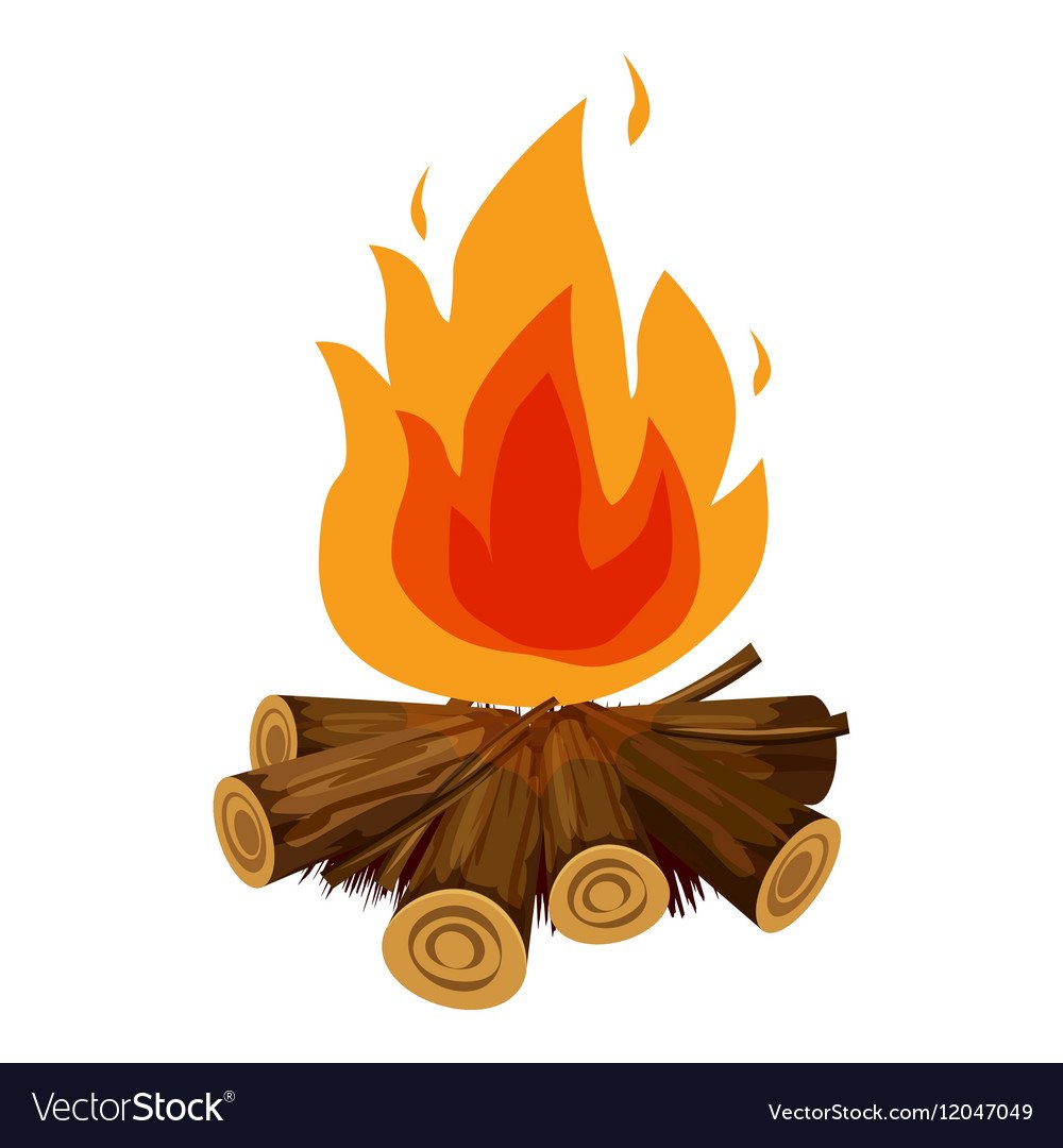 Дрова костер вектор