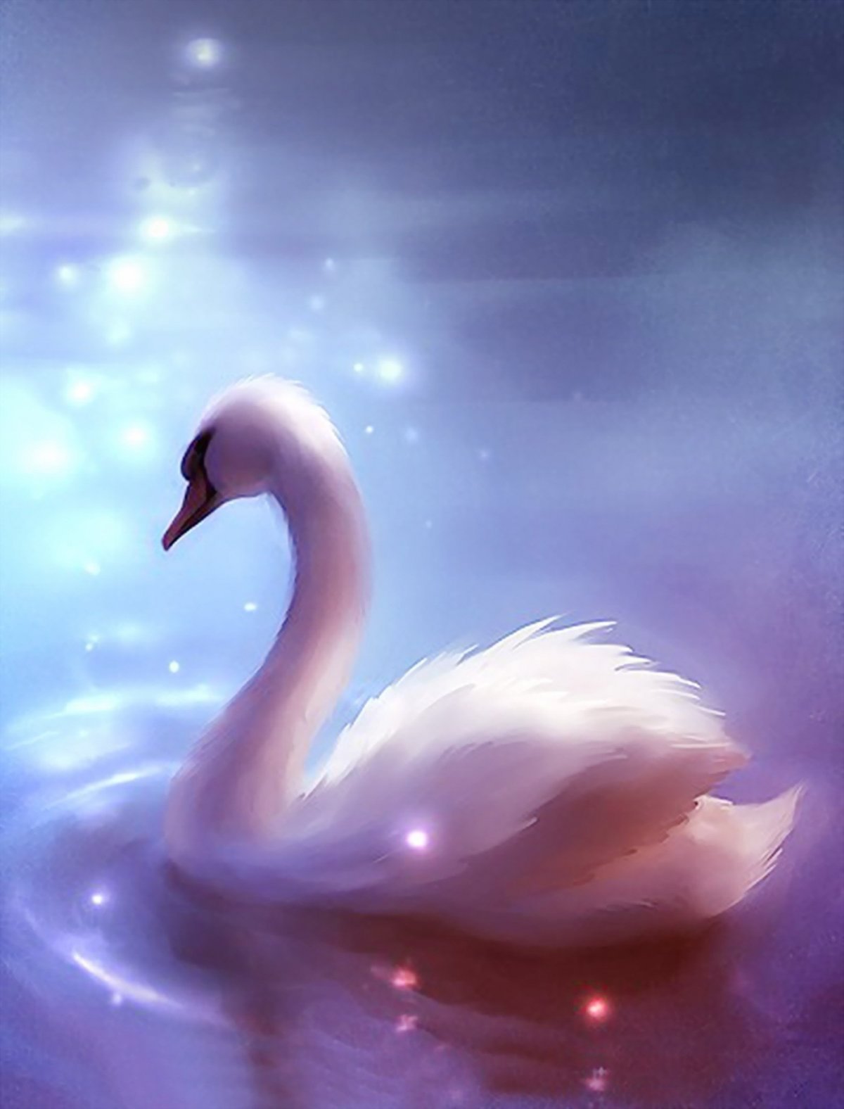 Лебедь рисунок