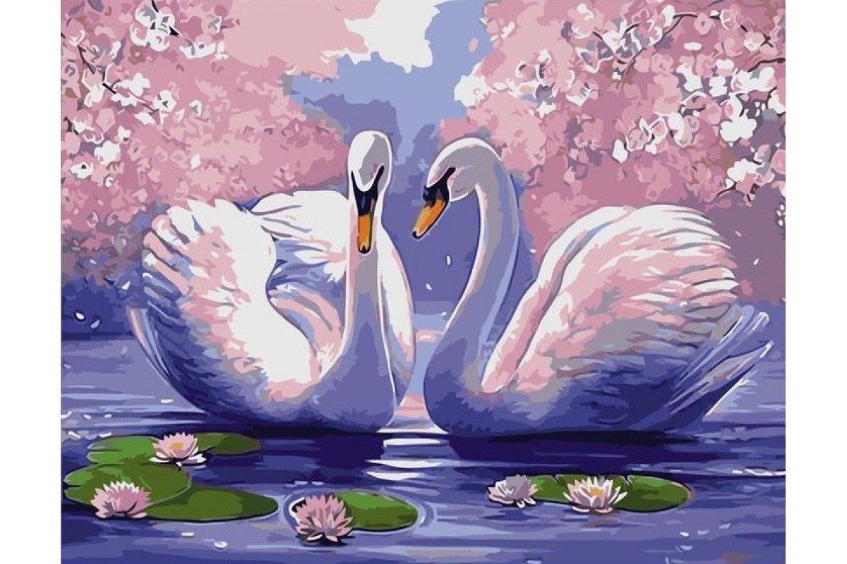 Картина " лебедь"