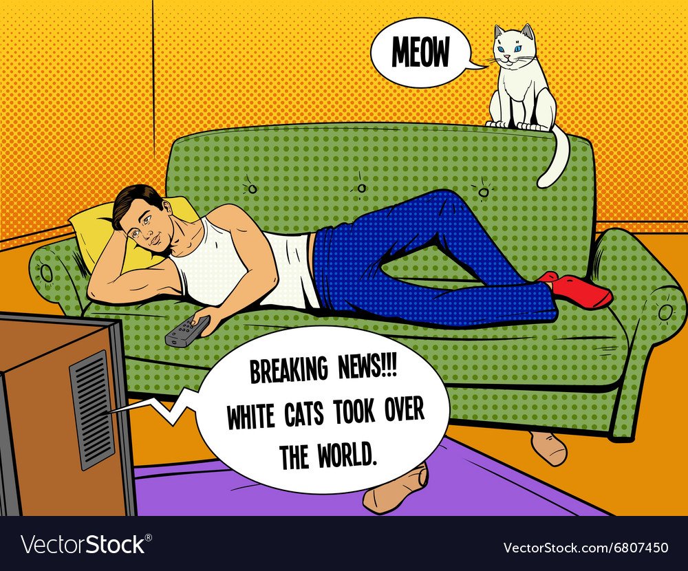 Лежит на диване Мем