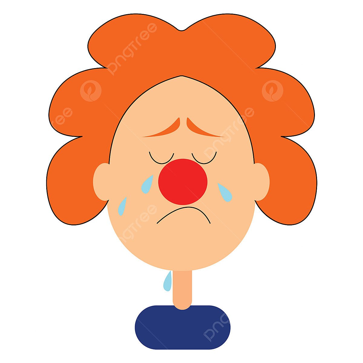 Грустный клоун мультяшный