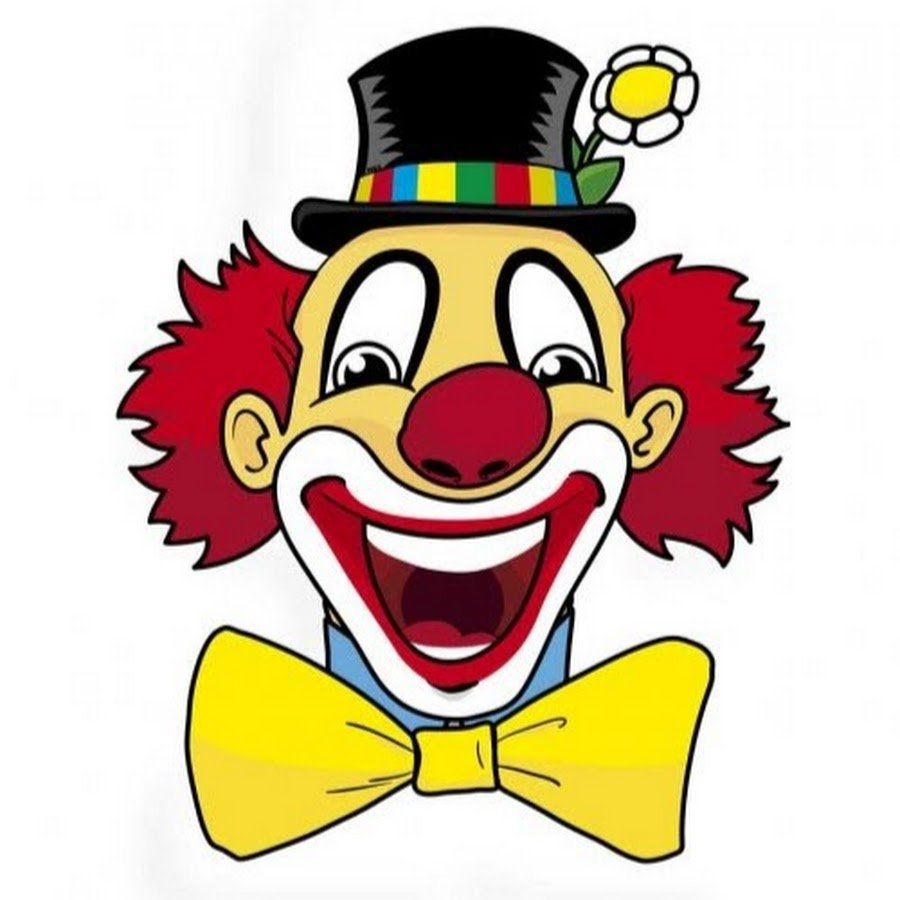 Раскраска клоун в цирке