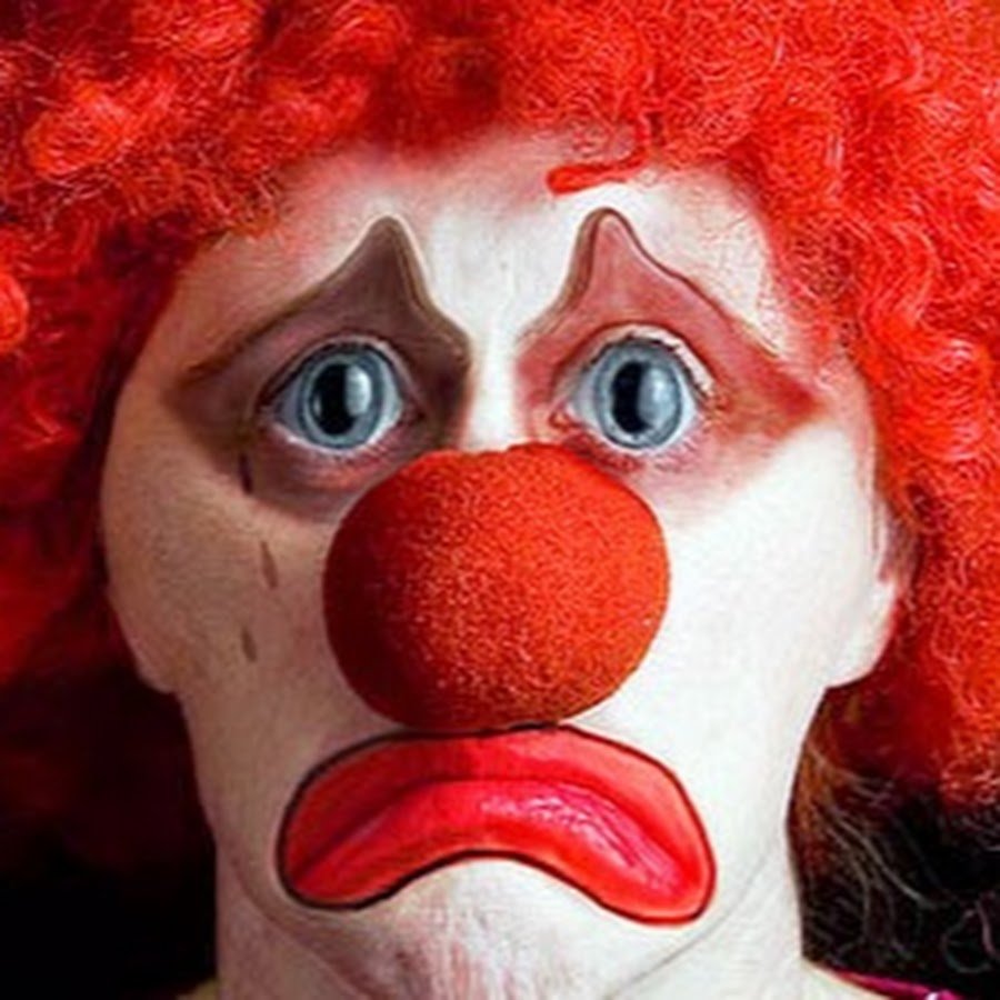 Грустный клоун живопись