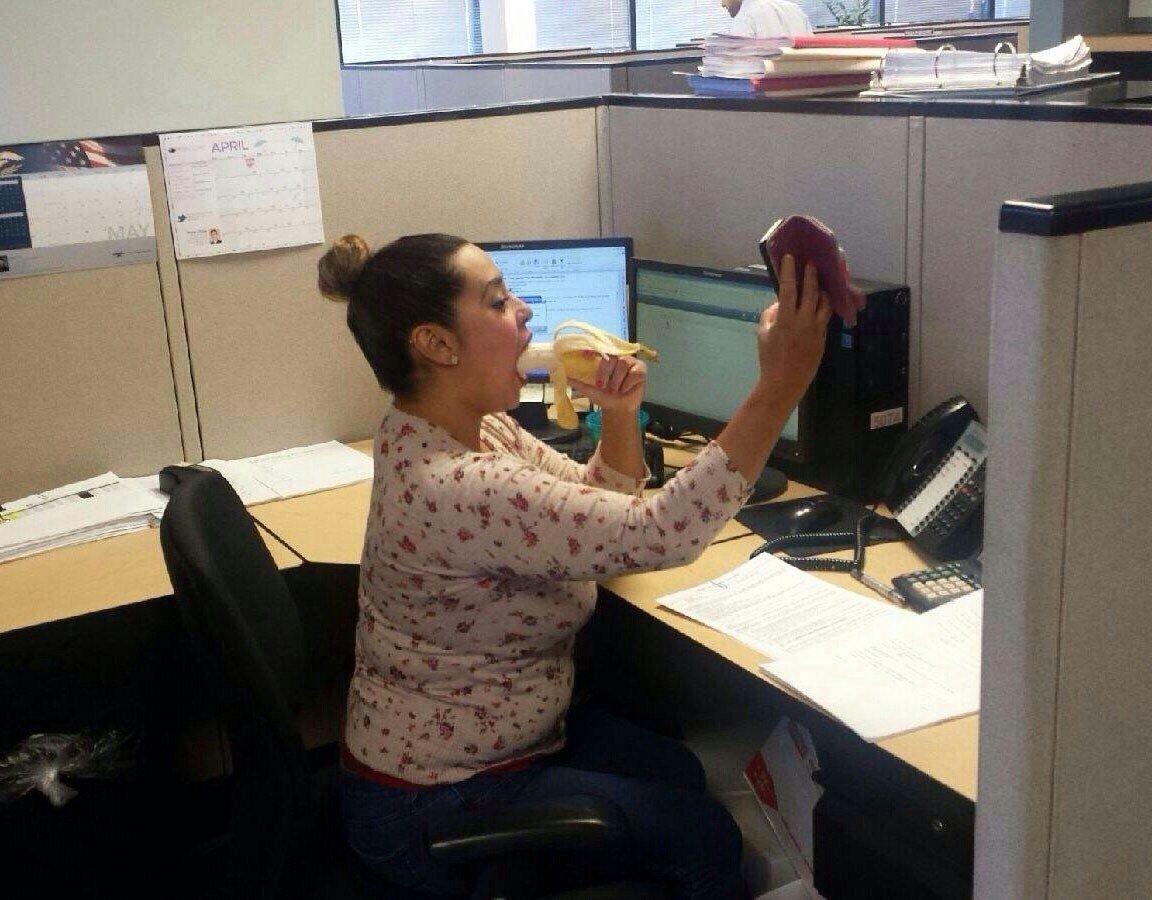 Смешные селфи на работе