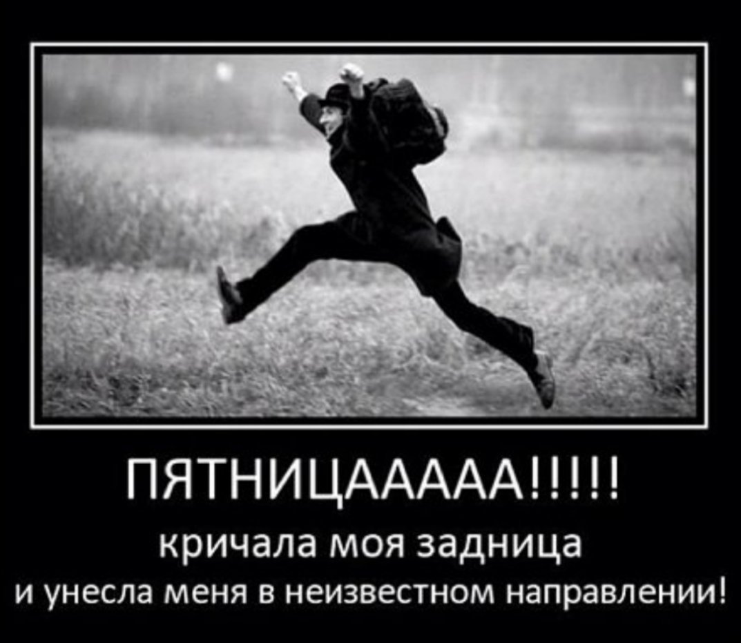 Пятница кричала моя задница и унесла меня в неизвестном направлении
