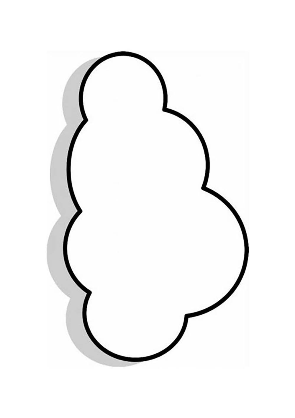 Облако трафарет для вырезания