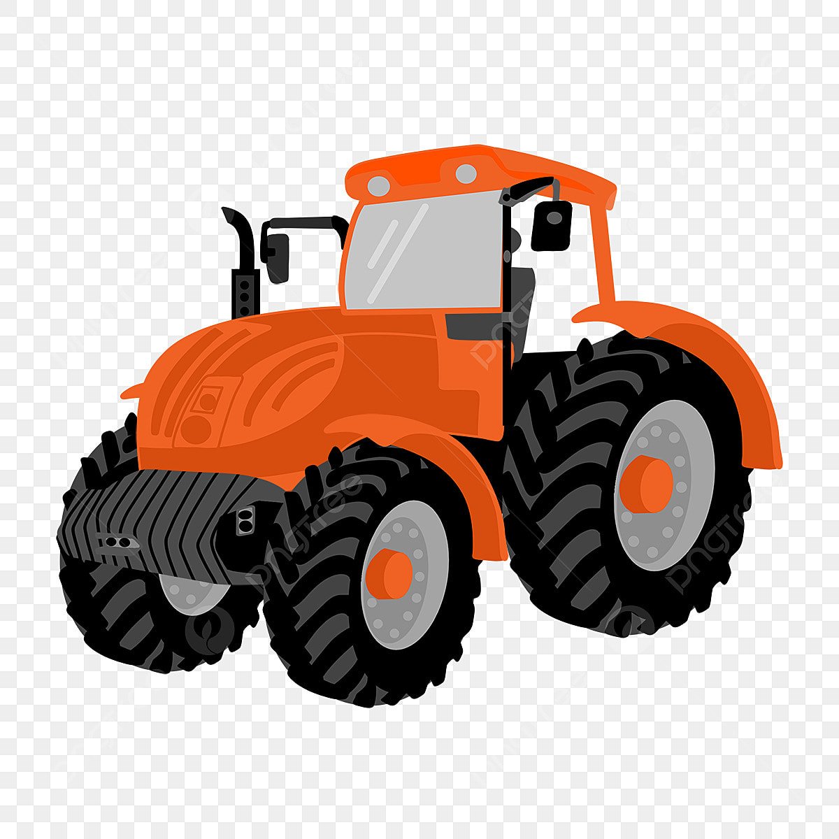 Трактор с ковшом мультяшный