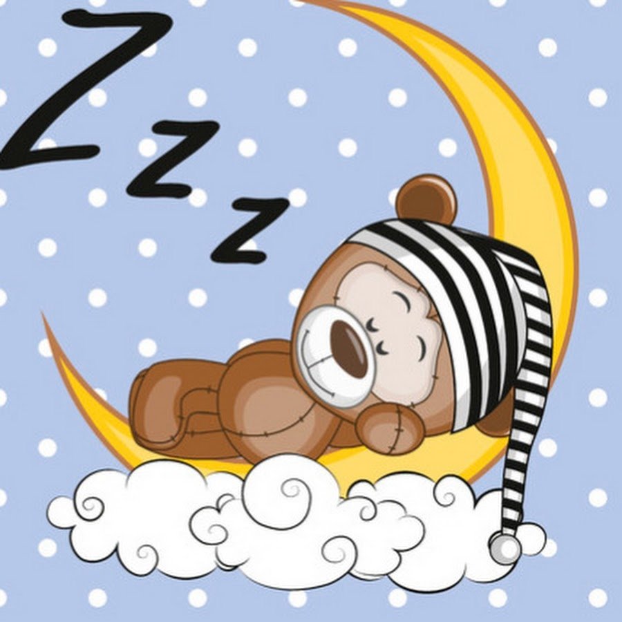 Мишка спит на Луне